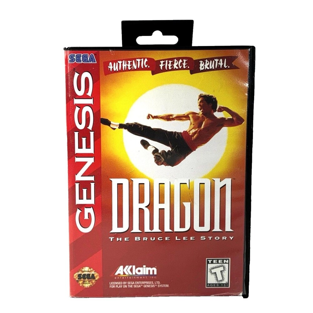 Dragon: The Bruce Lee Story Sega Genesis Replacement Case and Cover Art Only